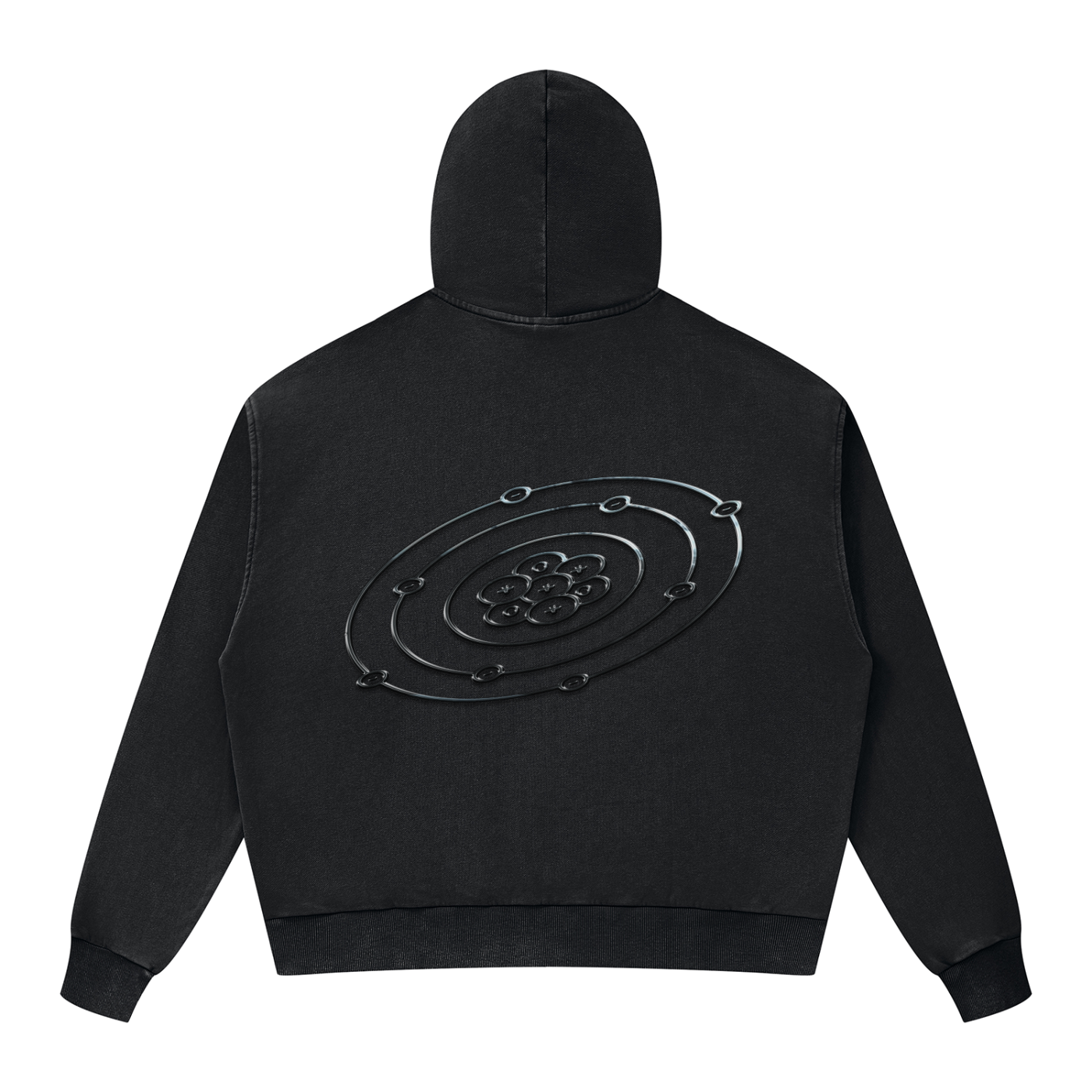 High Viber University Mineral Wash Full Zip Boxy Hoodie