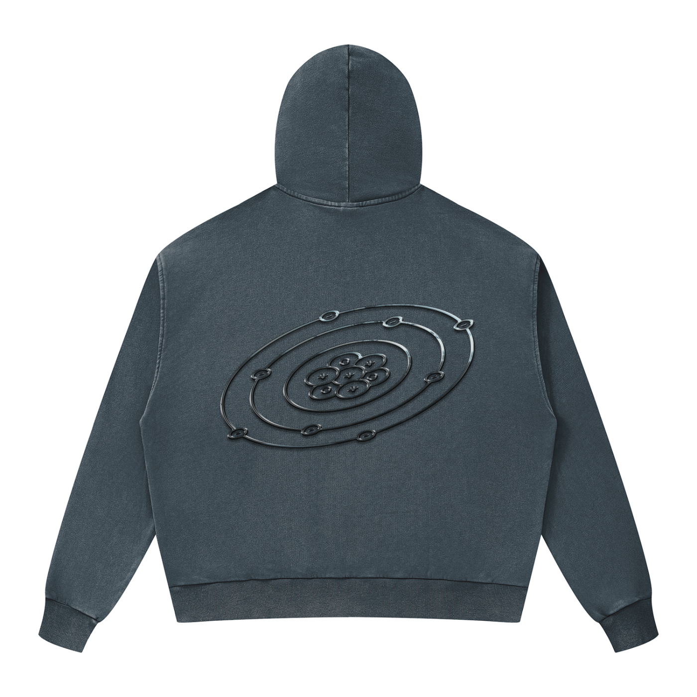 High Viber University Mineral Wash Full Zip Boxy Hoodie