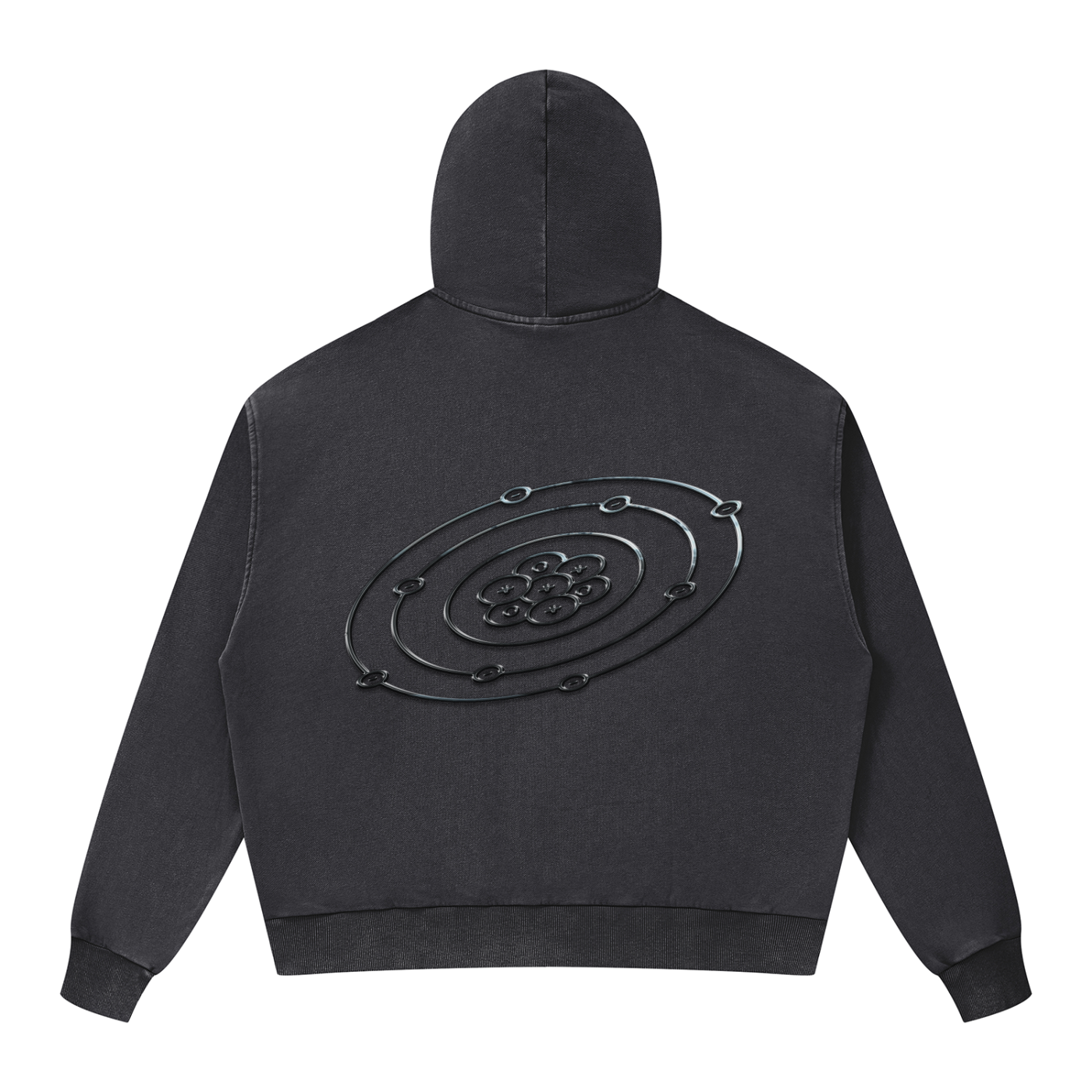 High Viber University Mineral Wash Full Zip Boxy Hoodie