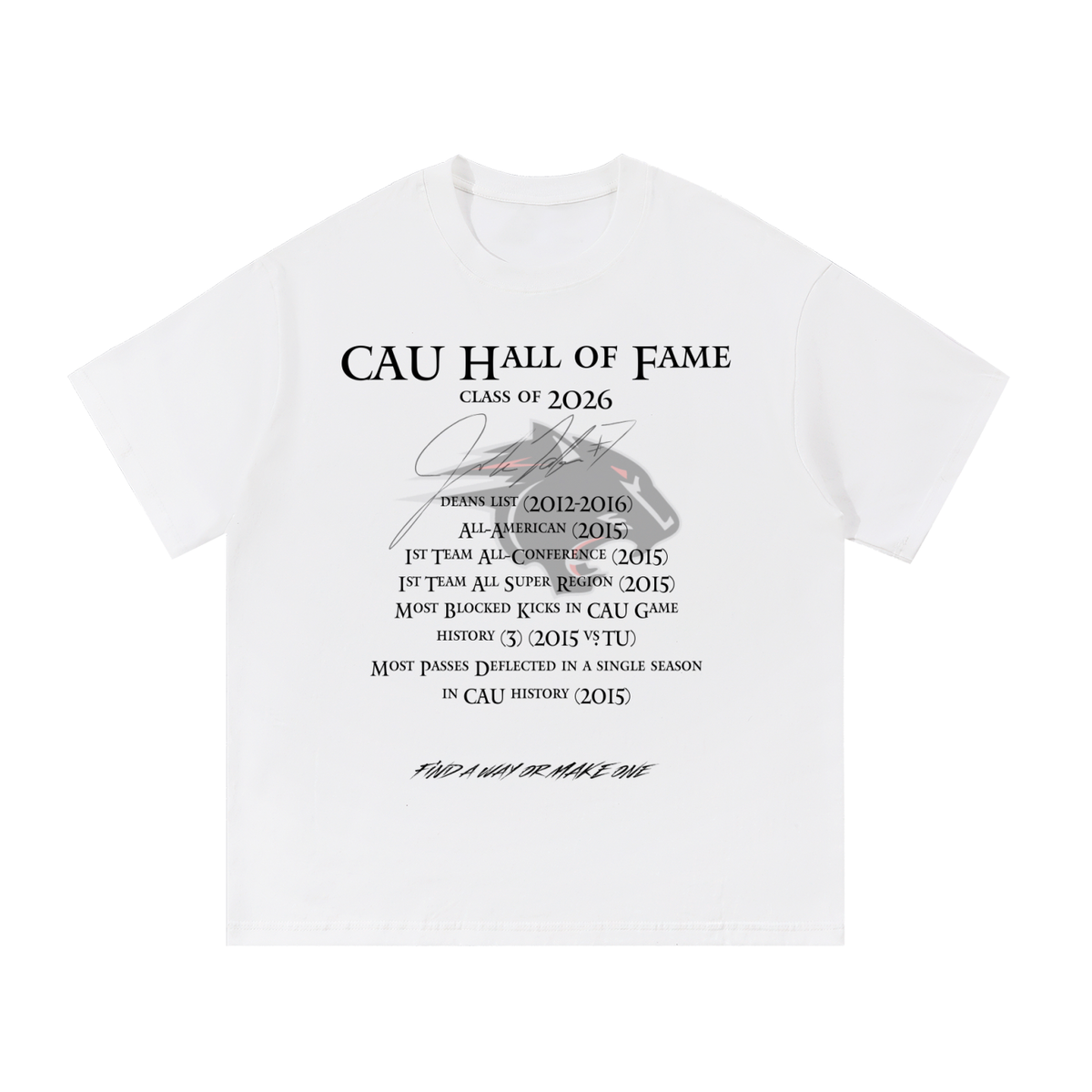 Autographed Limited J. Tate CAU Hall of Fame  Legacy Collection – C/o 2026